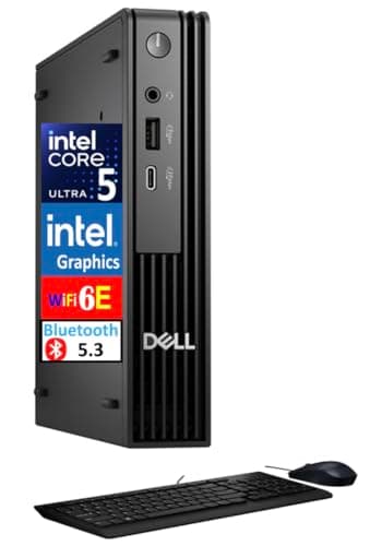 Dell Pro Micro QCM1250 AI Business MFF Mini PC (Intel Ultra 5-235T, 16GB DDR5, 256GB SSD, WiFi 6E, Bluetooth 5.3, RJ-45, DP, HDMI, Win 11 Pro) w/DKZ USB Port Expander (Replaces Optiplex) - Image 3