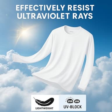 Opna Men's Long Sleeve Moisture Wicking Athletic Shirts White-M - Image 3