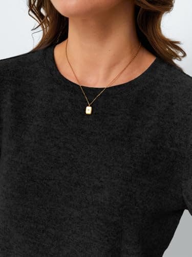 AUTOMET Womens Summer Tops Dressy Casual Blouses Business Short Sleeve Shirt 2025 Cute Trendy Sweater Black 2XL - Image 5