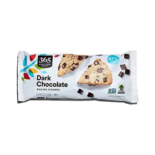365 by Whole Foods Market, Dark Chocolate Baking Chunks, 12 Ounce - Image 1