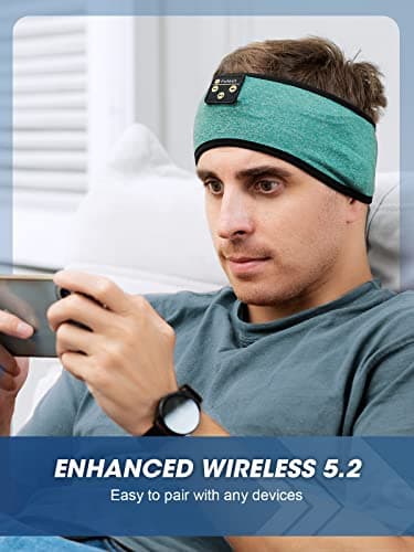 Fulext Sleep-Headphones-Headband-Bluetooth - Headphones for Sleeping Sleep Mask with Thin HD Stereo Speakers Perfect for Side Sleepers,Insomnia,Sport,Travel Best Gifts for Men Women - Image 5
