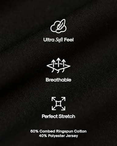 True Classic Long Sleeve Shirts for Men — Mens Long Sleeve Tee-Shirts, Henley Shirts for Men and Waffle-Knit Thermal T-Shirts - Classic Crew Neck - Regular, Pack of 1, Black, XL - Image 7