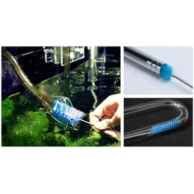 CTWHA 1 Set Spring Brush Suction Pipe Brush Aquarium Cleaning Brush U Shape Pipe Brush Stainless Steel Spring Cleaning Pipe Double Head Flexible Hose Brush For Aquarium Lily Tube Drainage Brush - Image 5