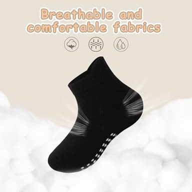 jealkip 6 Pairs Baby and Toddler Socks,Soft Cotton Non-Slip Ankle Socks for New Born,Boys and Girls,6-12 Months,(Caramel/red/redbrown/darkgreen/orange/yellow) - Image 3