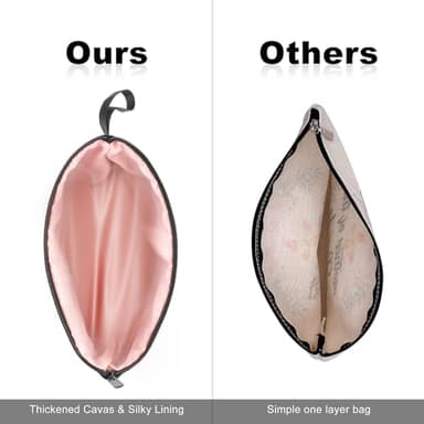 Vavabox A-Z Personalized Makeup Bag, Birthday Gifts for Women Mom, Gifts for Best Friend, Bride Bridesmaid Cosmetic bag (S, Black) - Image 5