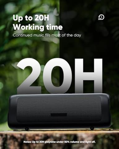 Bluetooth Speaker Stocking Stuffers for Men Women Teens Boys Girls: Portable Wireless, IPX5 Waterproof, White Elephant Gifts for Adults, Up to 20H Playtime, TWS Pair, for Home/Party/Outdoor (Black) - Image 4