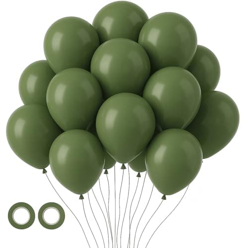 Voircoloria 105pcs Sage Green Balloons 12inch Olive Green Balloons for Birthday Graduation Baby Shower Wedding Anniversary New Year Party Decorations - Image 1