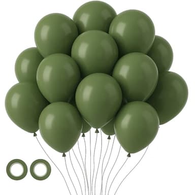 Voircoloria 105pcs Sage Green Balloons 12inch Olive Green Balloons for Birthday Graduation Baby Shower Wedding Anniversary New Year Party Decorations - Image 1
