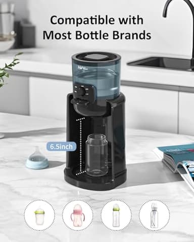 Water Warmer, HEYVALUE Baby Bottle Warmer, Formula Maker with Night Light, 4 Temperature Control & 72H Keep Warm, Detachable Tank, Instantly Dispenses Warm Water, Feed Baby More Easier and Healthier - Image 9