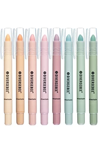 DIVERSEBEE Bible Highlighters and Pens No Bleed, 8 Pack Assorted Colors Gel Highlighters Set, Cute Bible Markers Study Journaling School Supplies and Accessories (Pastel) - Image 1