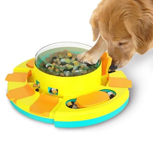 Aluckmao Dog Puzzle - Food Puzzle Toy Feeder, Treat Puzzles for Mental Stimulation (Push) - Image 1