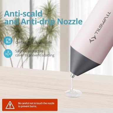 Tilswall Cordless Hot Glue Gun, 30s Fast Preheating with 2Ah Built-in Battery, Hot Melt Glue Gun with 20pcs Premius Glue Sticks, Smart Power-Off, USB-C Inputs Suitable for DIY Craft, Home Repaire Pink - Image 5