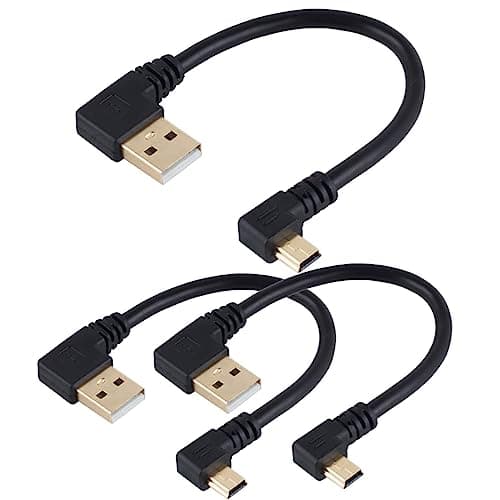 LBSC Mini USB Cable USB Male to Male Mini b Cable Right Angle 90 dgree USB Extension Mini USB Cord for Kodak Canon ELPH Nikon coolpix Camera ps4 ps3 Controller Garmin GPS Charger Cable - Image 1