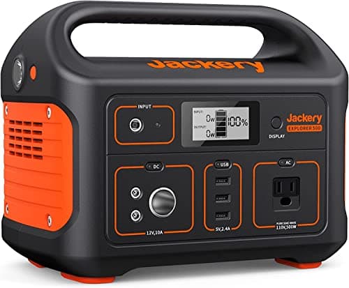 Jackery Portable Power Station Explorer 500, 518Wh Outdoor Solar Generator Mobile Lithium Battery Pack with 110V/500W AC Outlet for Home Use, Emergency Backup,Road Trip Camping (Solar Panel Optional) - Image 1