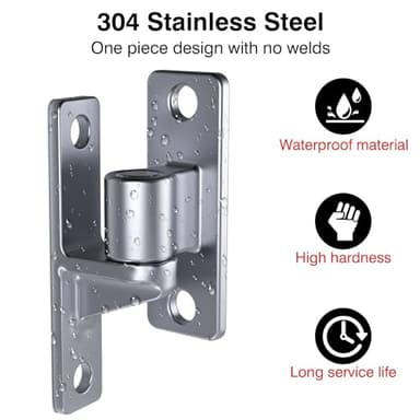 Magamuz 4Pack Heavy Duty Gate Hinges, 304 Stainless Steel Wall Mount, Farm Gate Hinges up to 600lbs, One Piece Design, Gate Hinge Hardware(Screws Included) - Image 4