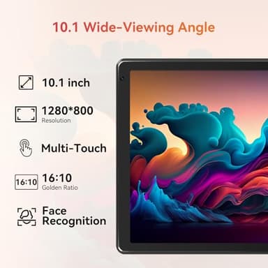 Tablet,10.1" Android 15 Tablet with Octa-core Processor 24GB RAM 128GB ROM HD IPS Touchscreen 8H Battery, Wi-Fi 6, BT 5.0, Dual Camera, Android 15 Tablets with Keyboard Mouse Stylus Case Headphone - Image 6