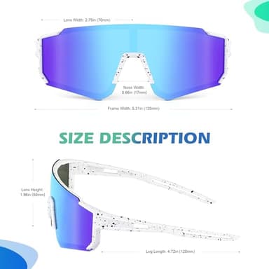 Fanshen Kids Polarized Baseball Sunglasses - Sports Polarized Sunglasses Softball Cycling for Boys Girls Ages 3-12 UV Protection Lightweight & Comfortable - Image 6