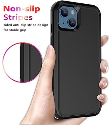 Diverbox for iPhone 13 Case [Shockproof] [Dropproof] [Dust-Proof],Heavy Duty Protection Phone Case Cover for Apple iPhone 13 (Black) - Image 5