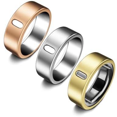 3 Pack Cover Compatible with Oura Ring Gen 4/Oura Ring Gen 3 Horizon/Heritage, Surport Charging with Cover on, Anti-Scratch TPU Protector for Men Women (Size 9, Silver+Gold+Rosegold) - Image 1
