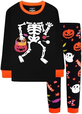 DAUGHTER QUEEN Boys & Girls 100% Cotton Holiday Pajamas, Halloween Christmas Sleepwear 18M-12Y - Image 3