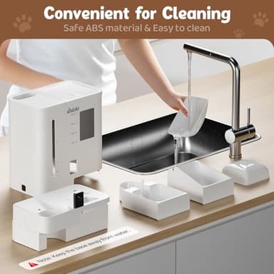 Automatic Cat Feeder with Camera,5G/2.4G WiFi Pet Feeder,2K HD Video and Night Vision,Easy APP Operation,Low Food and Food Clogging APP Tips,Water and Grain Large Capacity Feeder - Image 7