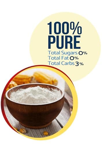 Klass Corn Starch 100% Pure 1.76 Pounds - 0% Calories 0% Total Fat & Sugar Free (28.2 Oz Pack of 2) - Image 3