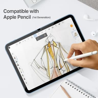 ProCase Screen Protector for iPad A16 2025 11th/10th 2022 Generation (11-inch/10.9), 2 Tempered Glass Films with 2 Camera Lens Protectors -Blue - Image 6