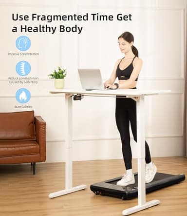 Bifanuo Walking Pad - Under Desk Treadmill for Home/Office, Portable with Remote Control LED Display - Ideal for Fitness Enthusiasts - Image 2