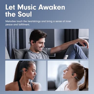MRYTKY Bone Conduction Headphones,Open Ear Headphones Bluetooth5.4 with Mic,Wireless Headphones 10H Playtime, Waterproof Sport Headphone Suitable for Running,Cycling, Outdoor Sports Black - Image 6