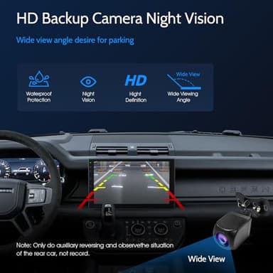 Haudio 7 Inch Double Din Car Stereo,with Wireless Apple CarPlay and Android Auto Screen for Car,HD Touch Screen carplay Screen with 1080P Reversing camera,Mirror Link,AUX,FM/AM|Wireless CarPlay Screen - Image 6