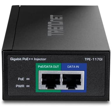 TRENDnet Gigabit PoE++ Injector, Supplies PoE (15.4W), PoE+ (30W), or PoE++ (60W), Network A PoE Device Up to 100m(328 ft), Supports IEEE 802.3af,802.at, Plug & Play, Black, TPE-117GI - Image 9