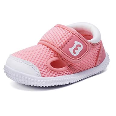 BMCiTYBM Baby Walking Shoes Girls Boys Mesh First Infant Sneakers 6 9 12 18 24 Months Pink Size 12-18 Months Infant - Image 1