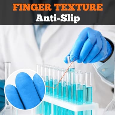 TitanFlex Nitrile Exam Gloves, Blue, 6-mil, XL, Box of 100, Heavy Duty Nitrile Gloves Disposable Latex Free, Powder Free, Medical Gloves, Cooking Gloves, Mechanic Gloves, Cleaning Gloves - Image 5