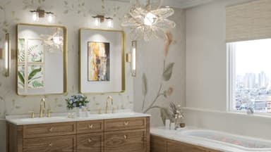 TokeShimi Bathroom Mirror for Wall 24 x 32 Inch Gold Brushed Brass Metal Rounded Corner Rectangle Mirror Wall Mirror in Metal Frame - Image 2