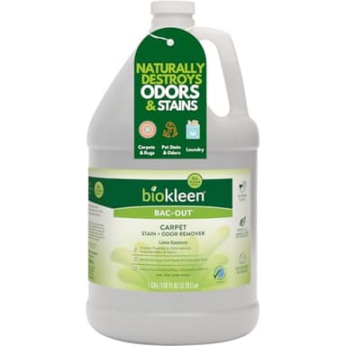 Biokleen Bac-Out Enzyme Stain & Odor Remover - 128 Ounces - Destroys Stains & Odors Safely, for Pet Stains, Laundry, Diapers, Wine, Carpets, & More, Eco-Friendly, Non-Toxic - Image 1