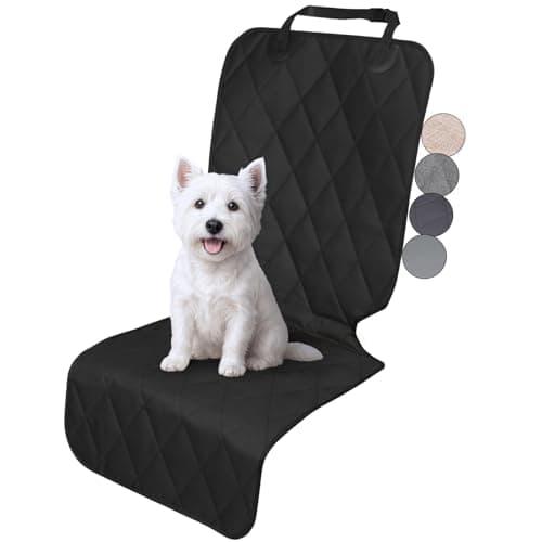 VIVAGLORY Dog Front Seat Cover Seatflex Car Seat Protector for Dog, Car Cover for Pet, Front Single Bucket Captain Chair Protector, Standard, Black, 1Pack - Image 1