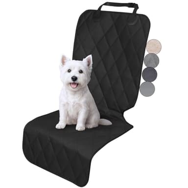 VIVAGLORY Dog Front Seat Cover Seatflex Car Seat Protector for Dog, Car Cover for Pet, Front Single Bucket Captain Chair Protector, Standard, Black, 1Pack - Image 1