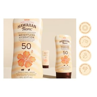 Hawaiian Tropic Sheer Touch Lotion Sunscreen SPF 50, 8oz Twin Pack | Hawaiian Tropic Sunscreen SPF 50, Sunblock, Broad Spectrum, Oxybenzone Free, 8oz each - Image 3