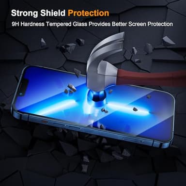 SIBEITU 3 Pack Screen Protector for iPhone 12 Pro with 3 Pack Camera Lens Tempered Glass Protector, 6.1 Inch HD Clear 9H Glass Film Hardness, Scratch Resistent, No Air Bubbles - Image 5