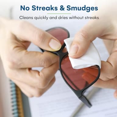 Care Touch Lens Wipes for Eyeglasses- 210 Count Individually Wrapped Pre- Moistened Wipes, 5 x 6 Inch- Camera Lens, Sunglasses and Glasses Cleaner,- Gentle and Portable for Cleaning of Optical Devices - Image 4