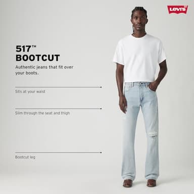 Levi's Men's 517 Boot Cut Jean, Medium Stonewash, 40x34 - Image 4