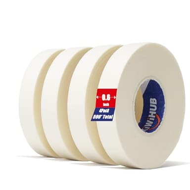 KIWIHUB 4 Packs Artist Tape for Watercolor Paper - White Masking Artists Tape for Drafting, Art Painting and All Paper Media - Acid Free 0.6inch Wide 592FT Long Total - Image 1