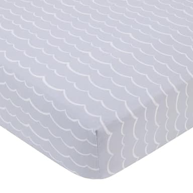 NoJo Marine Navy, Light Blue, Chambray, and White Ocean Friends 3 Piece Nursery Crib Bedding Set - Comforter, Fitted Crib Sheet, and Crib Skirt - Image 3