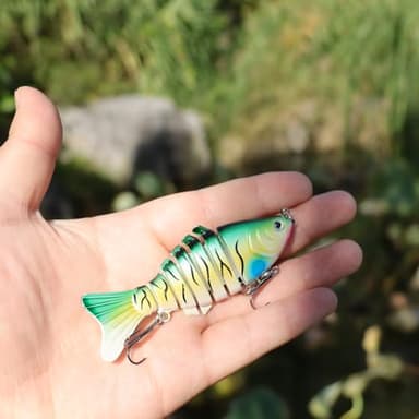 EXAURAFELIS 5pcs 7 Segment Multi-Jointed Swimbaits Fishing Lures for Bass Trout Perch Slow Sinking Lifelike Fishing Lure Kit Swimming Lures Freshwater Saltwater - Image 6