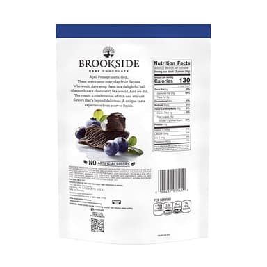 BROOKSIDE Dark Chocolate, Acai and Blueberry Flavored Snacking Chocolate Bag, 21 oz - Image 2