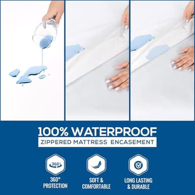 Utopia Bedding Zippered Mattress Encasement Crib Size (Pack of 2), 100% Waterproof, Dust Mite and Bed Bug Proof Mattress Protector, Absorbent 6-Sided Mattress Cover - Image 4
