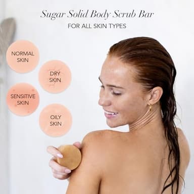 Kitsch Exfoliating Sugar Scrub for Body – All Natural Body Scrub Bar Soap for Smooth, Hydrated & Glowing Skin - Vegan Soap Bar Exfoliator for Men and Women - Made in the USA - 4 oz - Image 3