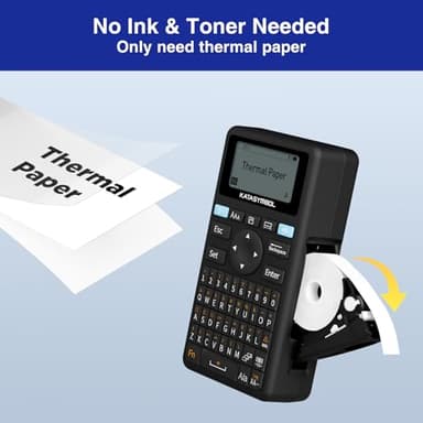 SUPVAN E11 Bluetooth Label Maker Machine with 4 Tapes, Support Keyboard & App with 40 Fonts and 450+ Icons, Rechargeable Inkless Labeler for Home, Kitchen, Office, School Organization, Black - Image 7