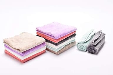 Kyapoo Baby Washcloths 12 Pack 12x12 Inches Microfiber Coral Fleece Extra Absorbent and Soft for Newborns, Infants and Toddlers - Image 9