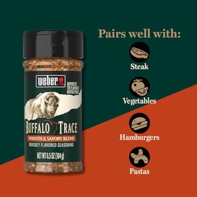 Weber Buffalo Trace Whiskey Flavored BBQ Seasoning, 6.5 Ounce - Image 4
